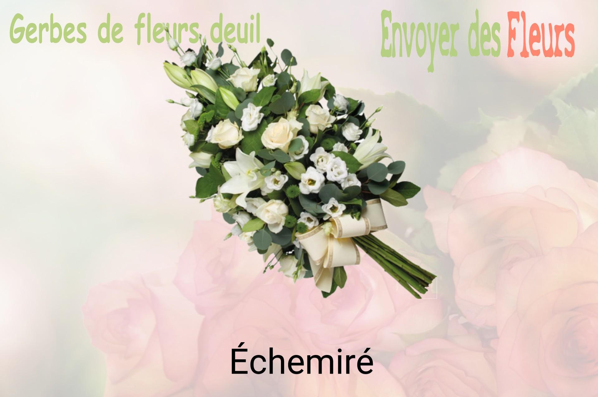 Gerbe de fleurs de deuil livrée à Échemiré